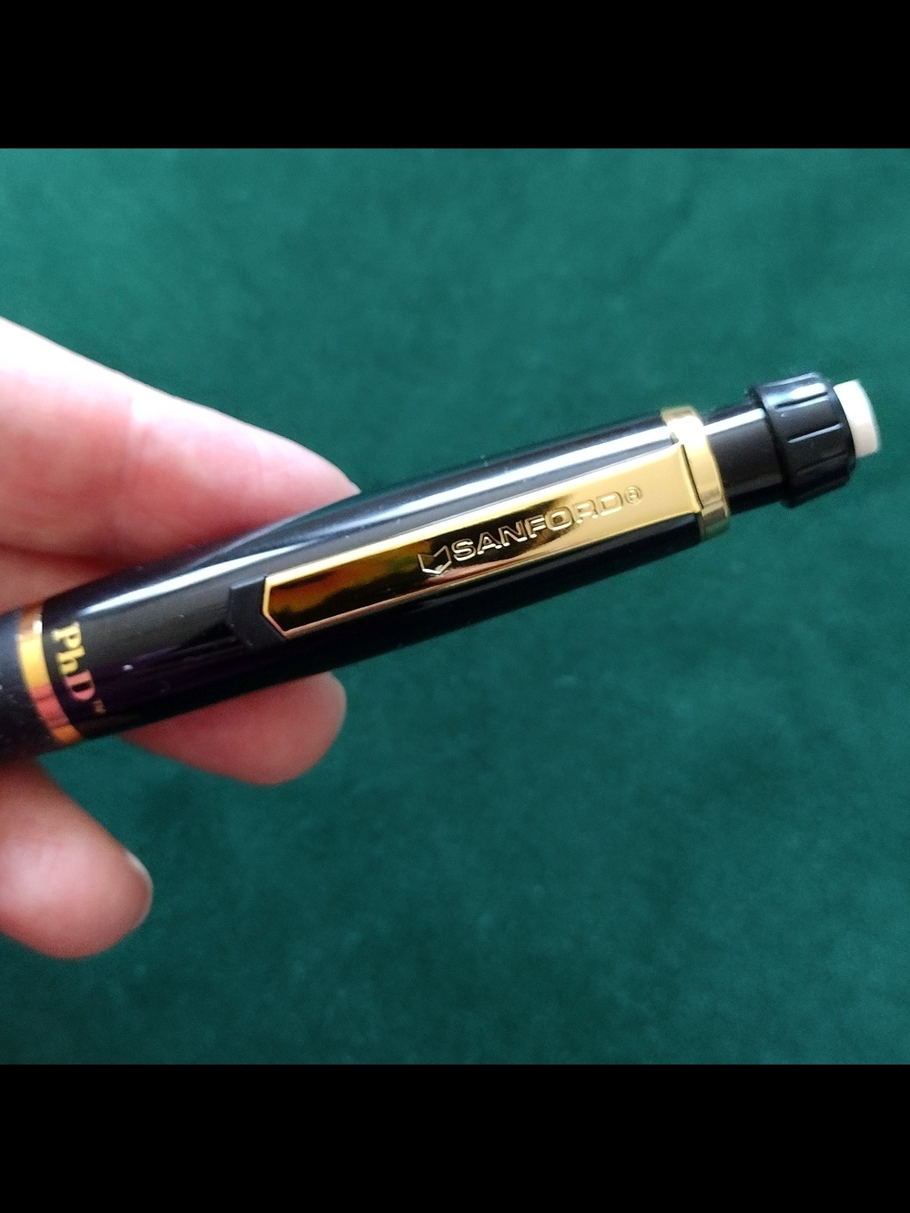 Black and Gold Sanford PhD Mechanical Pencil
